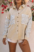 Patchwork Corduroy Buttoned Shirt Jacket
